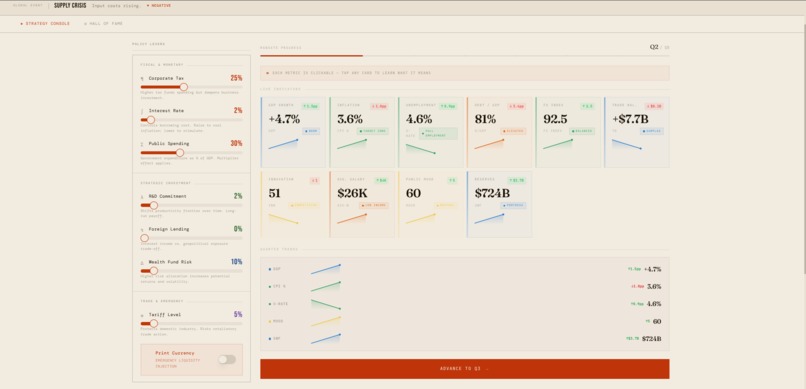EconoQuest — AI Economics Simulator screenshot 3